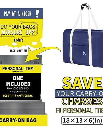 SRVR Travel in Style Foldable Personal Item Bag for Airlines - Travel With Glen