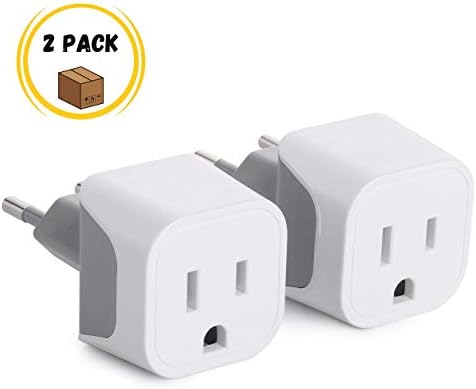 Bates- European Plug Adapter, 2 pc, Travel Adapter, US to - Travel With Glen