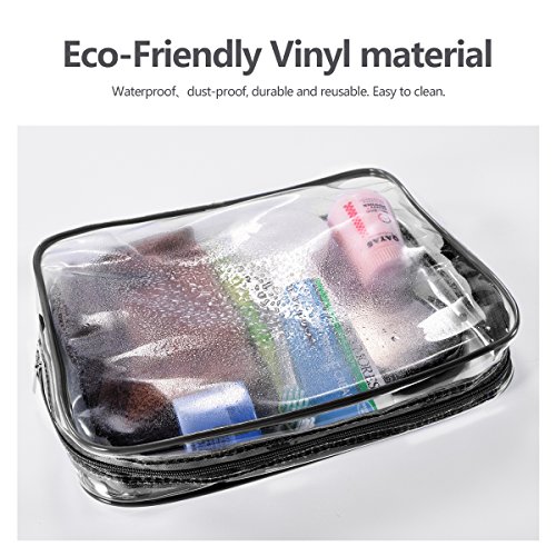 3Pcs Crystal Clear PVC Travel Toiletry Bag Kit for Women - Travel With Glen