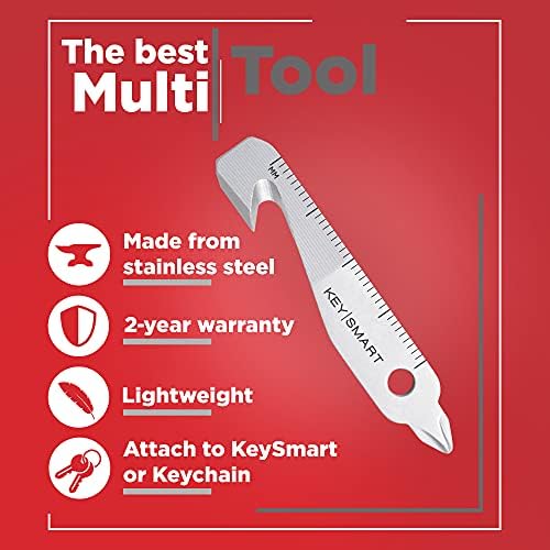 KeySmart MultiTool - 5-in-1 Multi-Purpose Keychain Tool with Box Opener, - Travel With Glen