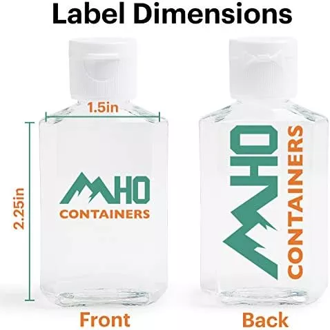 MHO Containers | Empty Clear Travel Refillable Flip-Top Bottles - - Travel With Glen