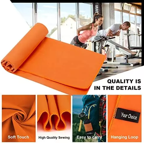 Your Choice 2 Pack Microfiber Travel Towel (60x30 and 12x24 - Travel With Glen