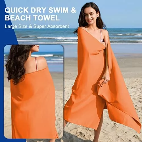 Your Choice 2 Pack Microfiber Travel Towel (60x30 and 12x24 - Travel With Glen