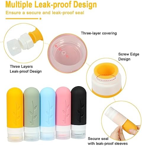 Shintop 11 pack Travel Bottles for Toiletries, 3oz TSA Approved - Travel With Glen