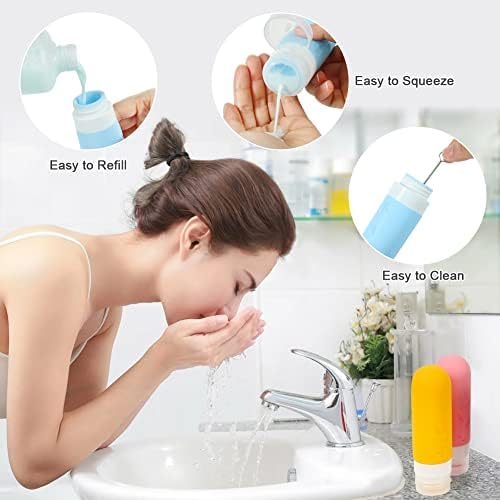 Shintop 11 pack Travel Bottles for Toiletries, 3oz TSA Approved - Travel With Glen