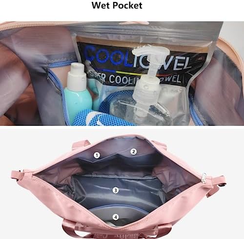 Foldable Dry/Wet Separation Travel Duffle Bag for Women Carry On - Travel With Glen