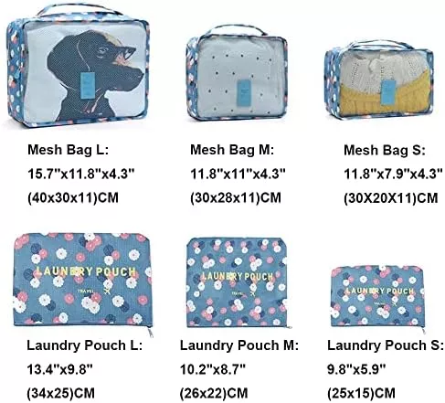 FiveRen Packing Cubes - 6Pcs Travel Luggage Organizer Bags for - Travel With Glen