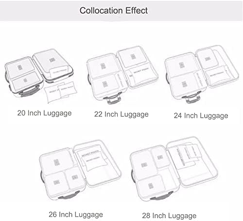FiveRen Packing Cubes - 6Pcs Travel Luggage Organizer Bags for - Travel With Glen