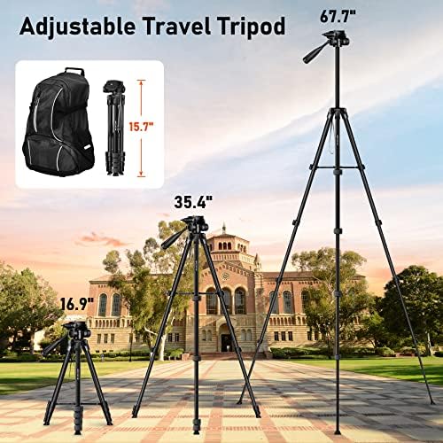 Phone Tripod, 68" Tablet Tripod Stand for Phone Cameras, Travel - Travel With Glen
