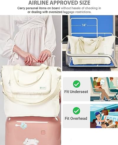 Foldable Travel Duffel Bag for Women, Water Resistant Personal Item/Carry - Travel With Glen