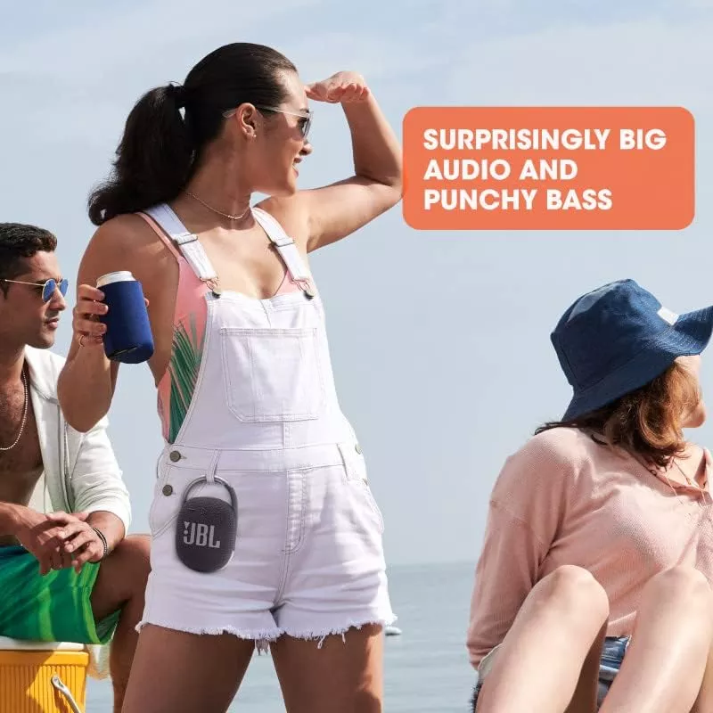 JBL Clip 4: Portable Speaker with Bluetooth, Built-in Battery, Waterproof - Travel With Glen