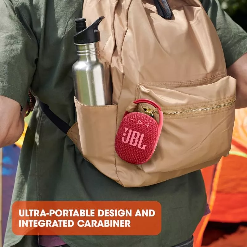 JBL Clip 4: Portable Speaker with Bluetooth, Built-in Battery, Waterproof - Travel With Glen