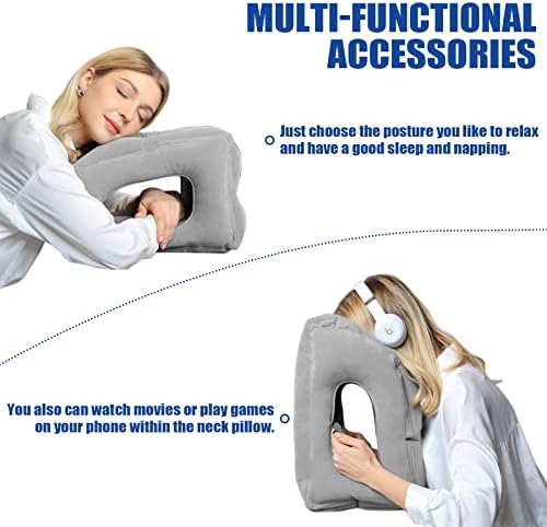 SAHEYER Inflatable Travel Pillow, Inflatable Neck Pillow for Airplane Travel - Travel With Glen