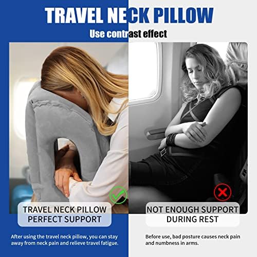 SAHEYER Inflatable Travel Pillow, Inflatable Neck Pillow for Airplane Travel - Travel With Glen
