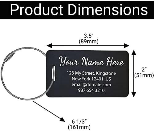 Personalized Luggage Tags for suitcases - Handmade Customized Laser Engraved - Travel With Glen