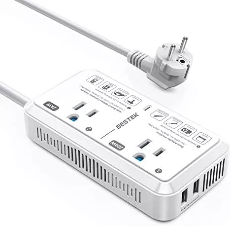 BESTEK 2000W Travel Voltage Converter, Power Step Down 240V to - Travel With Glen Travel adapter