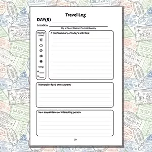 Travel Journal: Trip Planner | Writing Prompts for Documenting Vacations - Travel With Glen