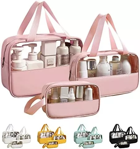 Toiletry Bag for Women Clear Travel Toiletry Bag Travel Makeup - Travel With Glen