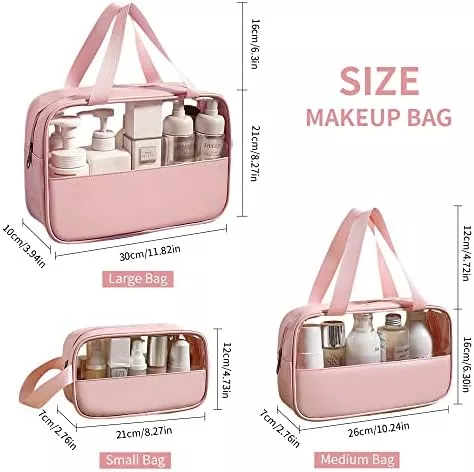 Toiletry Bag for Women Clear Travel Toiletry Bag Travel Makeup - Travel With Glen