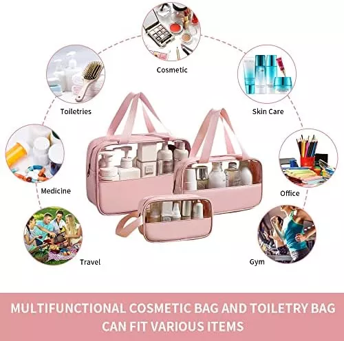 Toiletry Bag for Women Clear Travel Toiletry Bag Travel Makeup - Travel With Glen