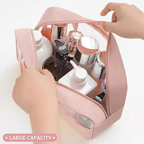Toiletry Bag for Women Clear Travel Toiletry Bag Travel Makeup - Travel With Glen