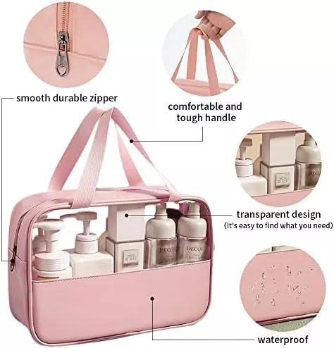Toiletry Bag for Women Clear Travel Toiletry Bag Travel Makeup - Travel With Glen