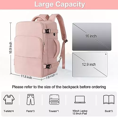 Sinaliy Travel Backpack for Women, Personal Item Size Flight Approved, - Travel With Glen