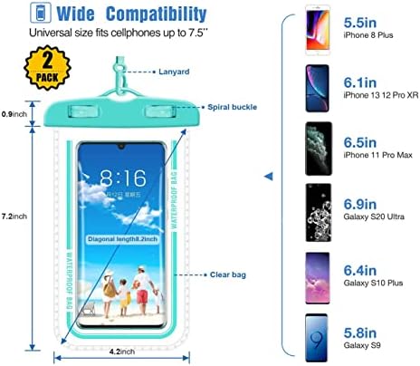 Clear Waterproof Cellphone Pouch Case,IPX8 Cell Phone Dry Bag,up to - Travel With Glen