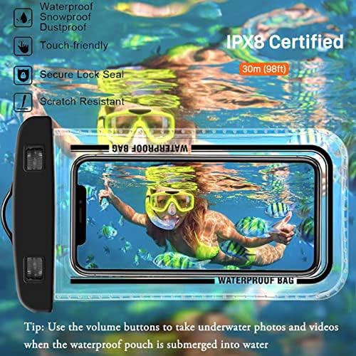 Clear Waterproof Cellphone Pouch Case,IPX8 Cell Phone Dry Bag,up to - Travel With Glen
