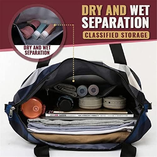 Foldable Dry/Wet Separation Travel Bag, Lightweight Waterproof Foldable Travel Duffel - Travel With Glen