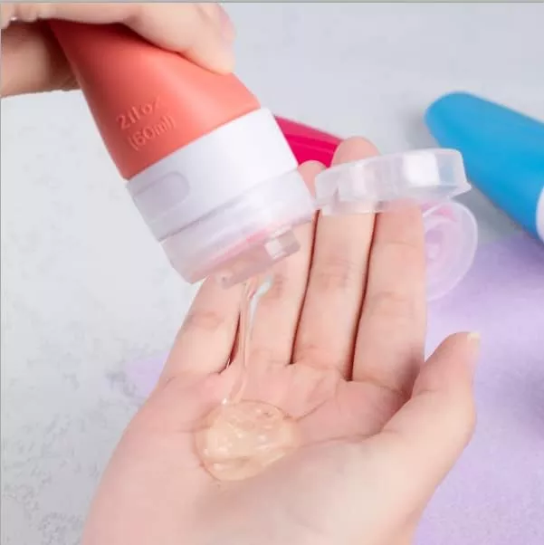 4pieces Leak-proof 2oz Silicone Travel Size Bottles Set Airport TSA - Travel With Glen