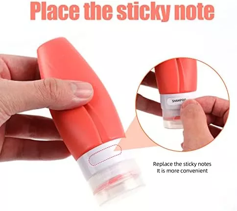 4pieces Leak-proof 2oz Silicone Travel Size Bottles Set Airport TSA - Travel With Glen