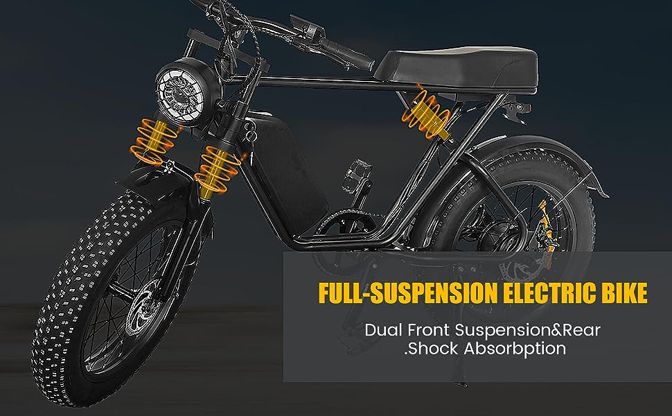 1000 watt electric bike Full suspension shock absorb