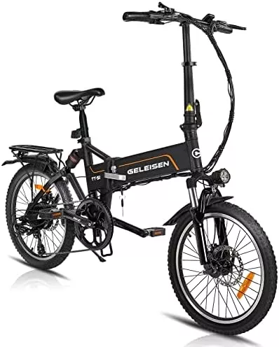 GELEISEN Folding Electric Bike, 20" Electric Bikes for Adults with - Travel With Glen Electric motorbike