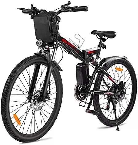 Electric Bike for Adults,GELEISEN Folding Electric Mountain Bike 26" Adults - Travel With Glen Pedelec