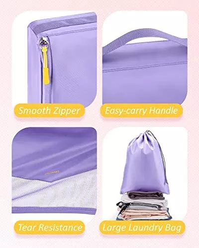 BAGSMART Packing Cubes for Suitcase, 8 Set Travel Packing Organizers - Travel With Glen