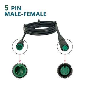 extension cable 5pin male-female