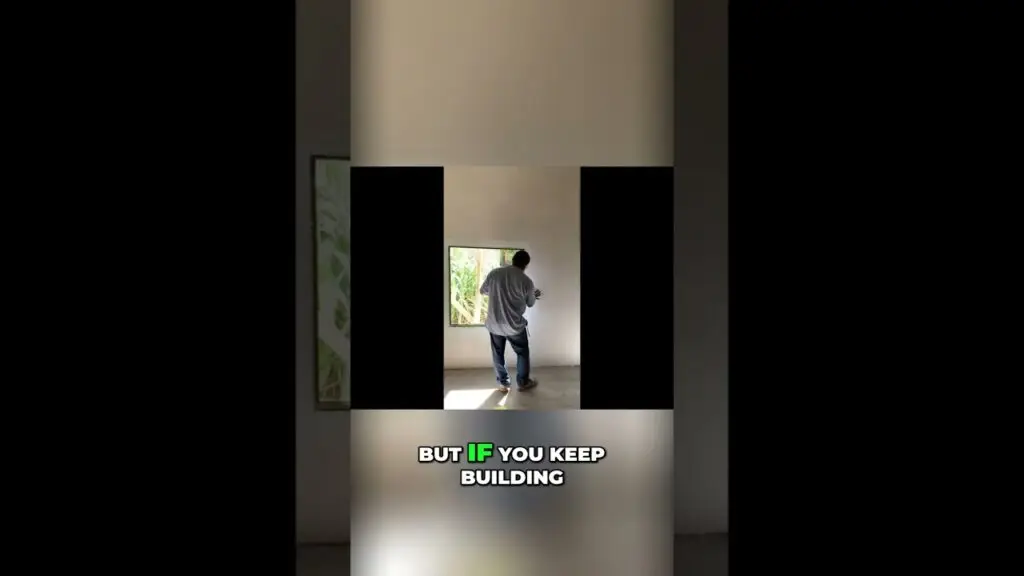 Keep Building The Secret to Unlocking Success shorts - Travel With Glen Person stands in a room, facing a window, with the meme caption “BUT IF YOU KEEP BUILDING.”